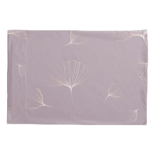 Funda De Cojín Resumen Ginkgo Biloba Rosa Botánico Oro