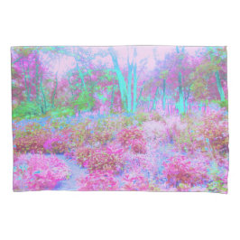 Funda De Cojín Resumen impresionista rosa y turquesa