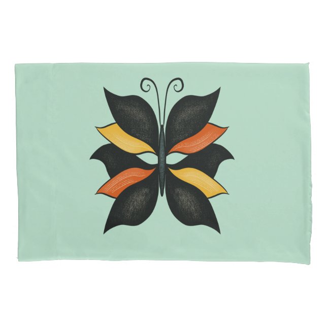 Funda De Cojín Resumen Mariposa Rara Extraña Hermosa Inscripción (Anverso)