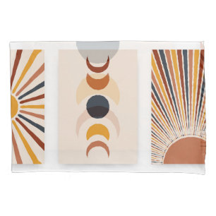 Funda De Cojín Resumen Posters de Sun Moon Boho