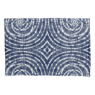 Funda De Cojín Resumen Tapa azul Shibori Tie Dye Duvet