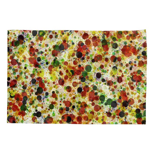 Funda De Cojín Retro Abstract Circles & Dots (Reverso)