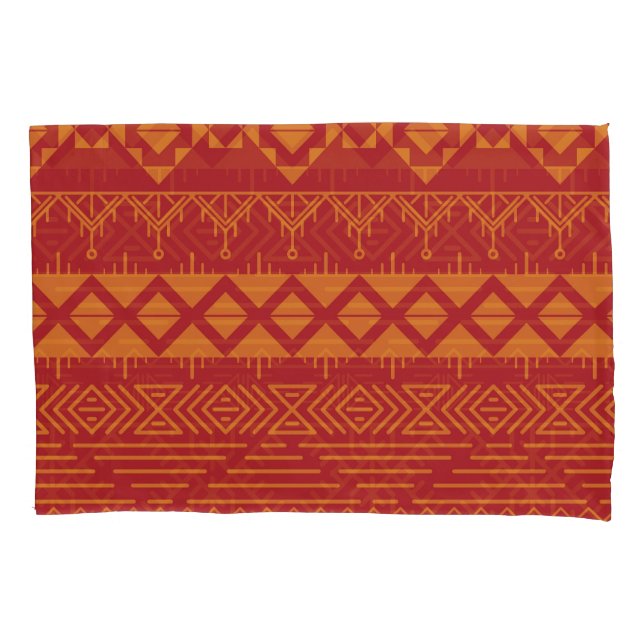 Funda De Cojín Retro Azteca: Diseño de patrones de época. (Anverso)