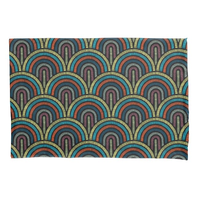 Funda De Cojín Retro Boho Arc Art Deco Pillow Case (Anverso)