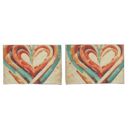 Funda De Cojín Retro en forma de corazón