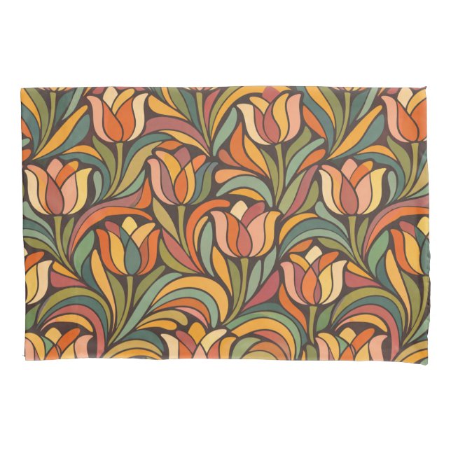 Funda De Cojín Retro Floral Art Nouveau Pattern Décor (Anverso)