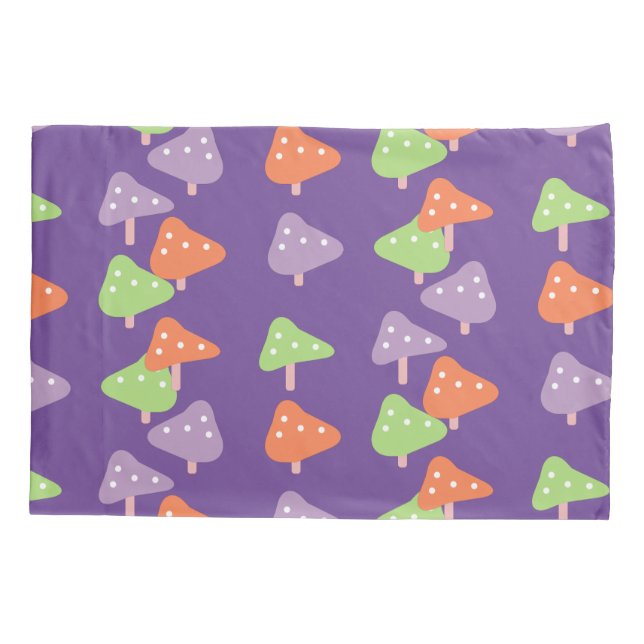 Funda De Cojín Retro Mushroom Colorful Pattern Kids (Reverso)