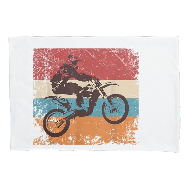 Funda De Cojín Retro Off Road Motocross Enduro (Anverso)