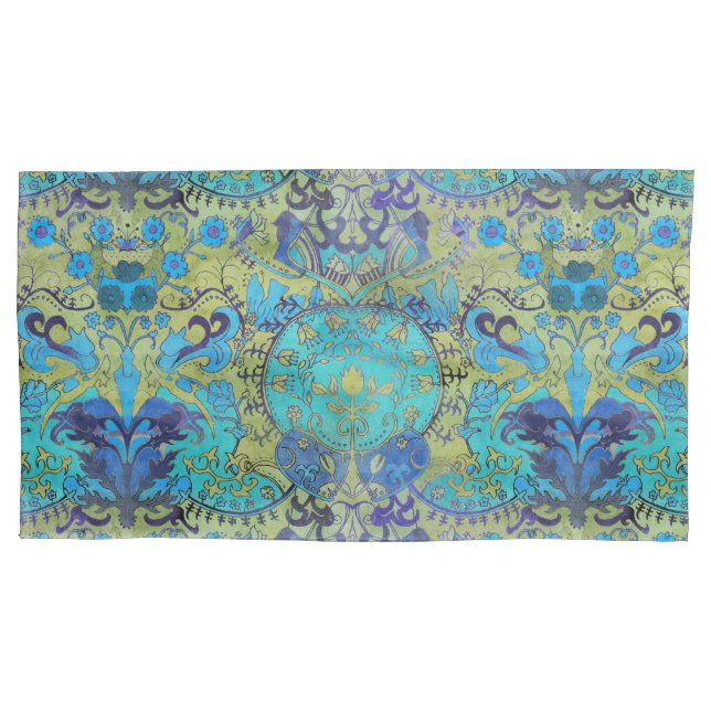 Funda De Cojín Retro retro del Art Nouveau William Morris de los  (Anverso)