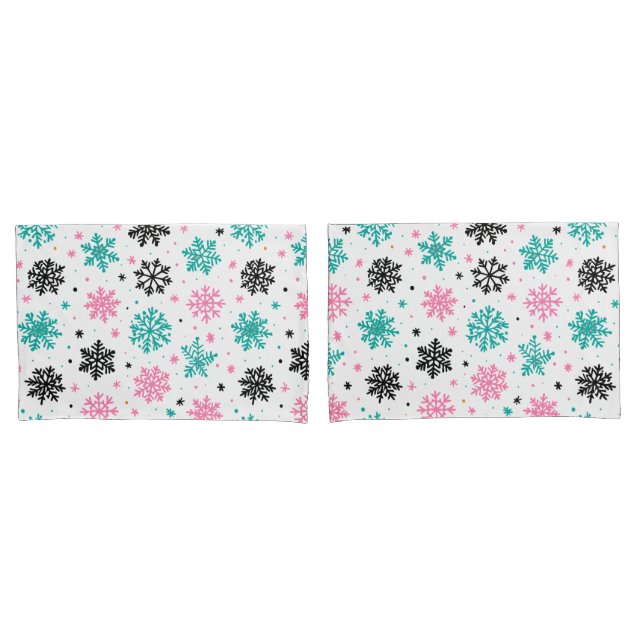Funda De Cojín Retro Snowflakes (Anverso - Set)