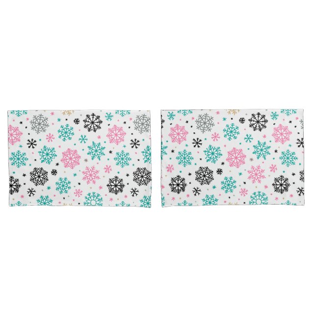 Funda De Cojín Retro Snowflakes (Anverso - Set)