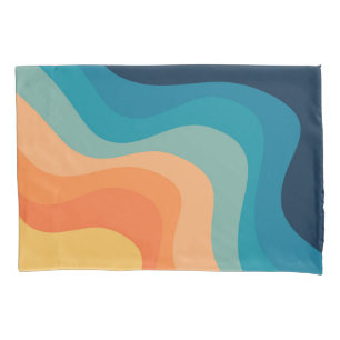 Funda De Cojín Retro style waves decoration