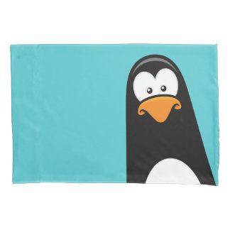 Funda De Cojín Reversible divertido del pingüino del dibujo