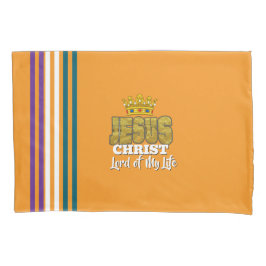 Funda De Cojín Rey Jesús Señor De Mi Vida Naranja Cristiano