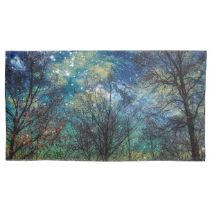Funda De Cojín Rey místico del bosque celestial