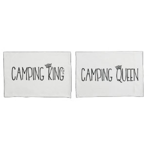 Funda De Cojín "Rey y reina que acampan "