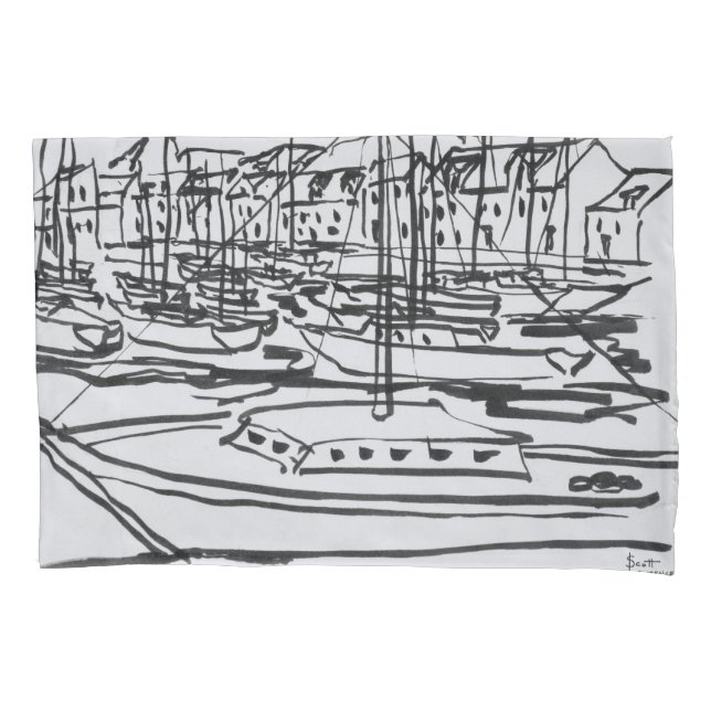 Funda De Cojín Río La Vilaine| La Roche-Bernard, Bretaña (Anverso-izquierdo)