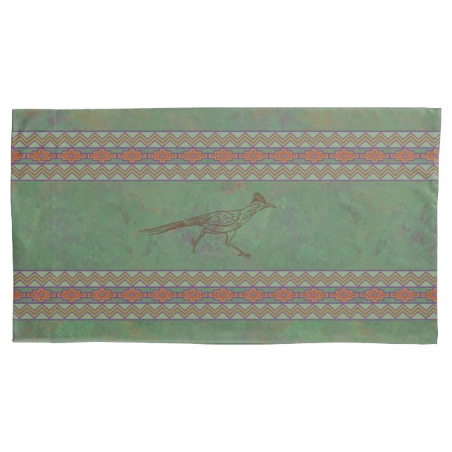 Funda De Cojín Roadrunner del Suroeste Sagebrush Green (Anverso-izquierdo)
