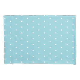 Funda De Cojín Robin Egg Blue with White Dots Standard