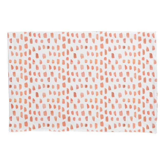 Funda De Cojín Rociadas coralinas anaranjadas (Anverso)