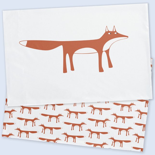 Funda De Cojín Rojo (Red fox double sided pillowcase)