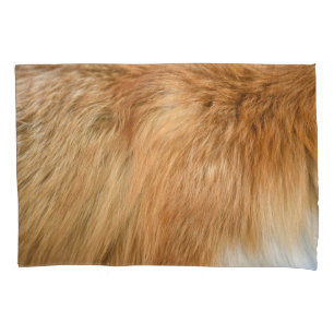 Funda De Cojín Rojo Fox Fur Pattern Tile