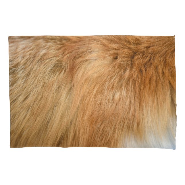 Funda De Cojín Rojo Fox Fur Pattern Tile (Anverso)