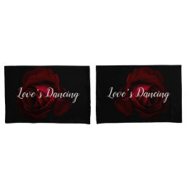 Funda De Cojín Rojo, negro rosa floral