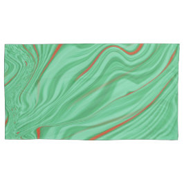 Funda De Cojín Ropa en curvas con tonos verdes de menta luminosa