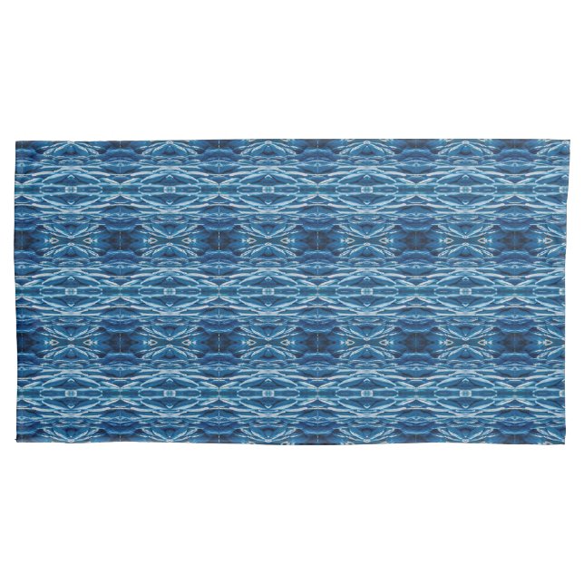 Funda De Cojín Ropas azules de pequeño patrón (Anverso)
