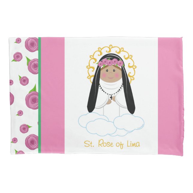Funda De Cojín Rosa de Lima (Anverso)