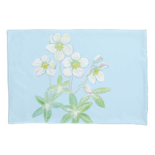 Funda De Cojín rosa de navidades, Helleborus niger