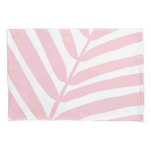 Funda De Cojín Rosa del bebé de hoja de palma tropical