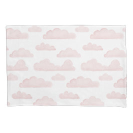 Funda De Cojín Rosa Dreamtime Watercolor Clouds Pillowcase
