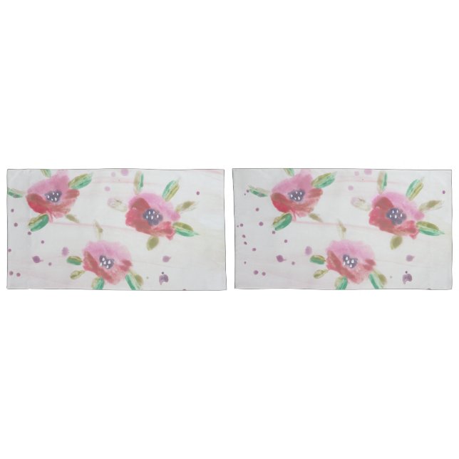 Funda De Cojín Rosa floral (Reverso-Set)