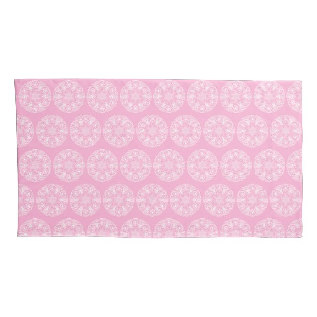 Funda De Cojín Rosa Mandala (Reverso-derecho)