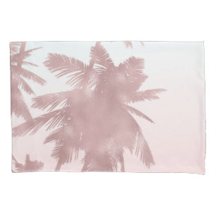 Funda De Cojín Rosa Palmeras Rosa Playa Moda de Palmeras Ombre