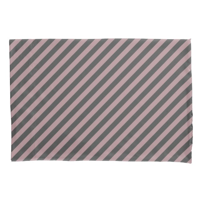 Funda De Cojín Rosa polvoriento B48E92 / Gris carbonífero 434343  (Anverso)