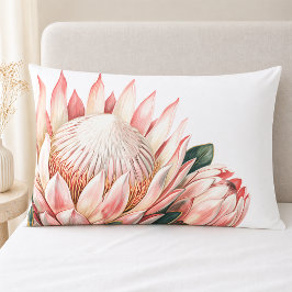 Funda De Cojín Rosa Rubor Blanco Romántico Floral Acuarela