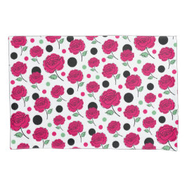 Funda De Cojín Rosa Verde Vino Estampado De Lunares Moderno  