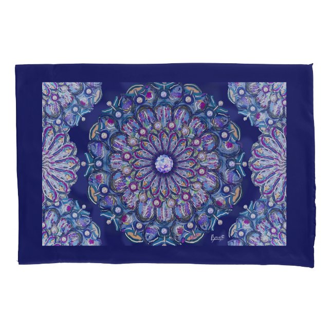 Funda De Cojín Rosario azul (Anverso)