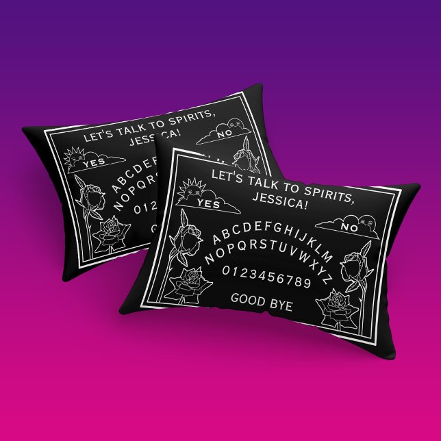 Funda De Cojín Rosas blancos góticos hablando del tablero (Subido por el creador)