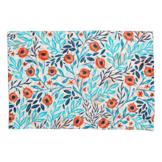 Funda De Cojín Rosas coloridos abstractos: Floral vintage