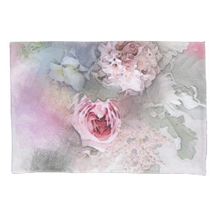 Funda De Cojín Rosas de acuarela modernos y elegantes floridos
