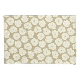 Funda De Cojín Rosas de crema en el beige dorado- sin costuras.