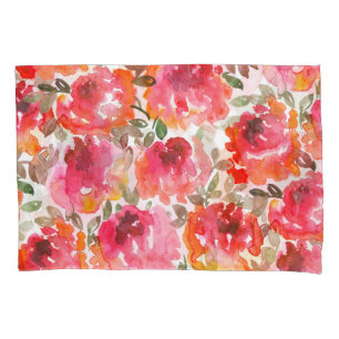 Funda De Cojín rosas rojas de Shabby, patrón sin costuras.
