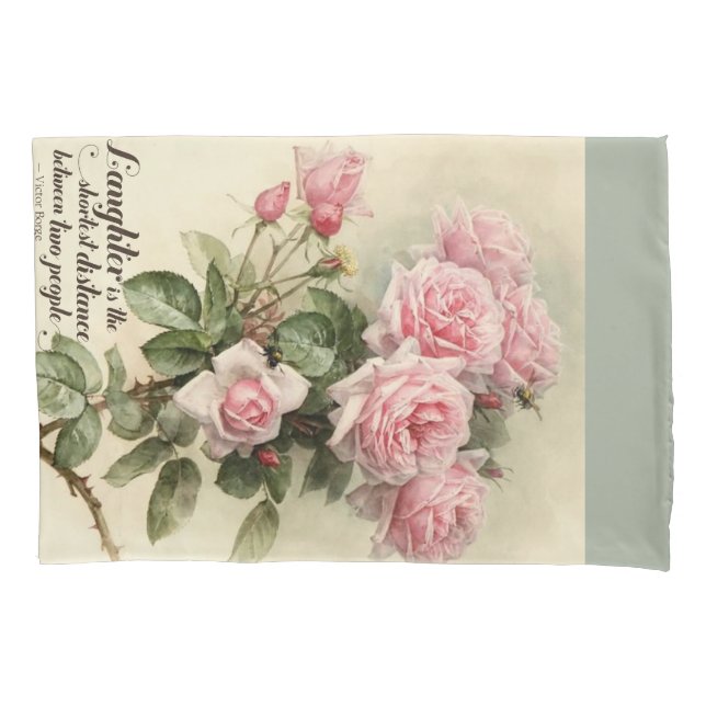 Funda De Cojín Rosas rosados elegantes lamentables del Victorian (Anverso)