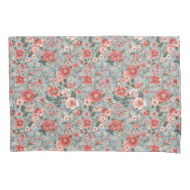 Funda De Cojín Rosas rosas rosas en la cabaña azul inglesa