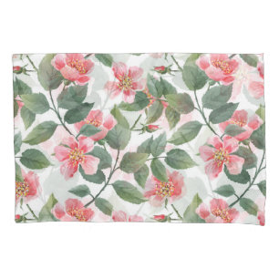 Funda De Cojín Rosas silvestres acuarela Floral Seamless