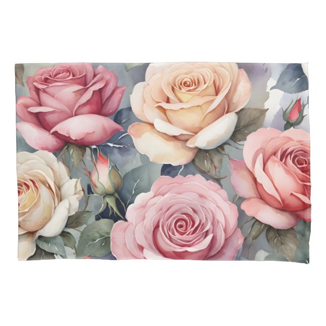 Funda De Cojín Rosas vintage (Anverso)